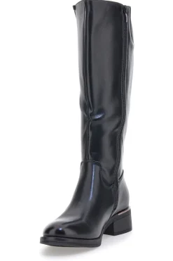 e Stiefel mit metallischen Einsätzen und niedrigem Absatz I256-ENERGY
