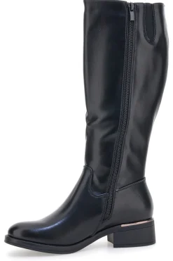 e Stiefel mit metallischen Einsätzen und niedrigem Absatz I256-ENERGY