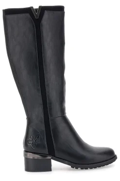 e Stiefel mit niedrigem Absatz und seitlichem Logo SV0183-GMV Online