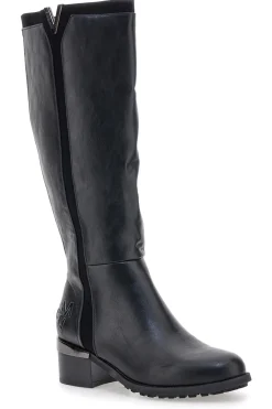 e Stiefel mit niedrigem Absatz und seitlichem Logo SV0183-GMV Online