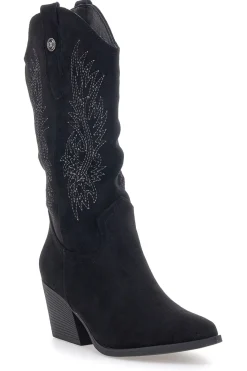 Schwarze Stiefel mit Stickerei und Absatz Cafè Kosten RQ2616-CAFÈ COST Best