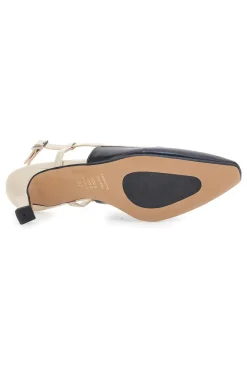 Schwarze und beige Pumps mit Slingback-Riemen 2246-PITTARELLO GLAM Outlet