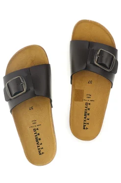 Schwarz Hausschuhe mit Schnalle 335A1100SR-PITTARELLO TIERRA