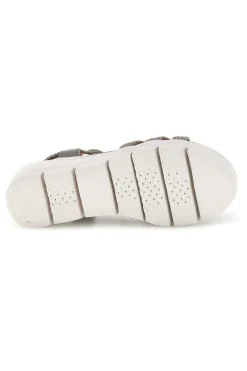 Silberne Sandalen mit dekorativen Applikationen und Keil The 24001B-FIRST ACTIVE Best