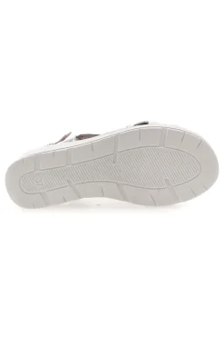 Silberne Sandalen mit Plateau und Obermaterial aus Leder 269020-MIO TEMPO Online