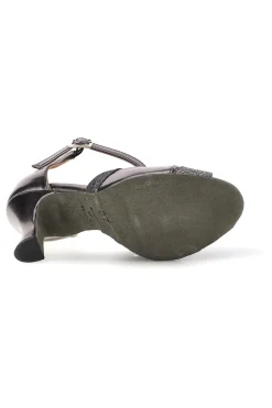 Silberne Tanzschuhe mit Riemen und Glitzer Der erste Tanz 6129-THE FIRST DANCE Hot