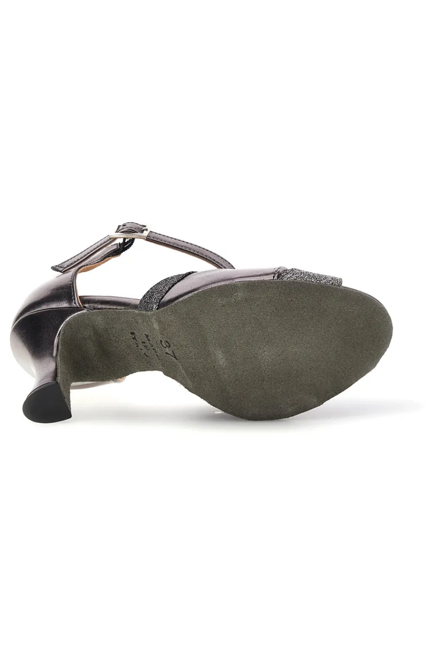 Silberne Tanzschuhe mit Riemen und Glitzer Der erste Tanz 6129-THE FIRST DANCE Hot
