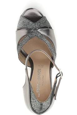 Silberne Tanzschuhe mit Riemen und Glitzer Der erste Tanz 6129-THE FIRST DANCE Hot