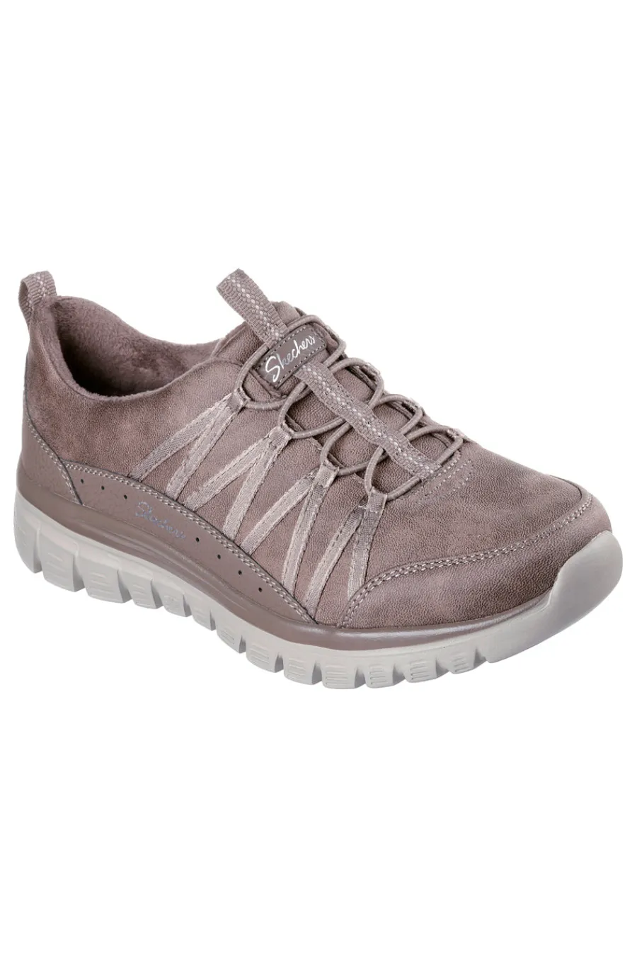 Graceful Cozy Hug – waschbare Sneaker aus veganem Memory-Schaum in Taupe-SKECHERS Outlet