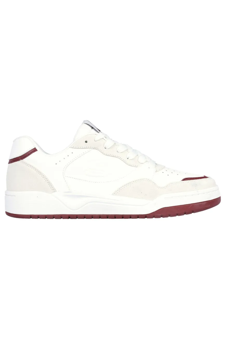 Skechers Koop-Volley Low Varsity Weiße Turnschuhe