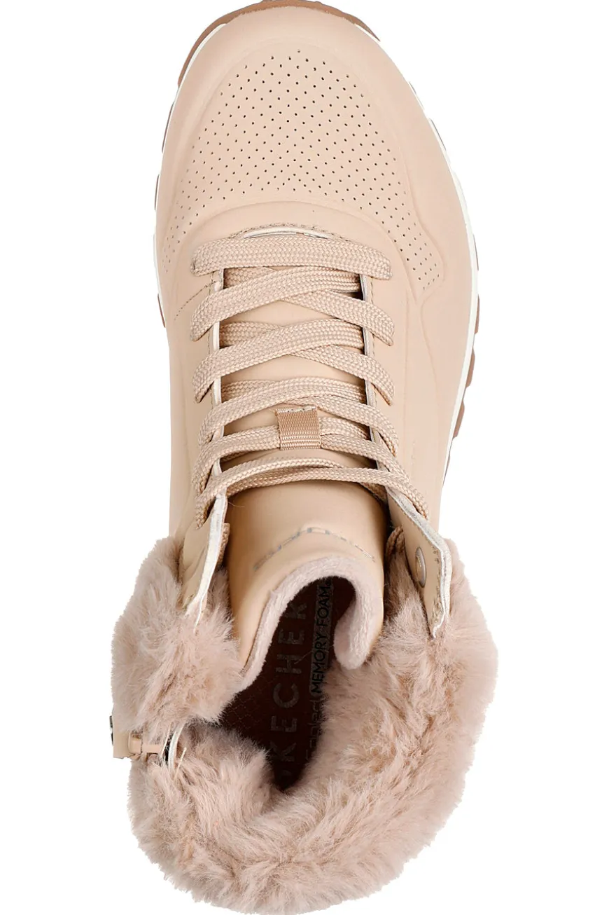 Skechers UNO RUGGED FALL AIR – gefütterte sandfarbene Sneaker mit Air-Sohle