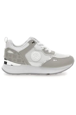 Sneaker bianca e grigia con inserti argento 9623-LAURA BIAGIOTTI Clearance