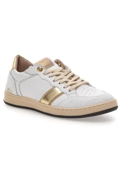Sneaker bianca in vera pelle con dettagli oro Kelly-PITTARELLO CAPSULE Outlet