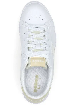 Sneaker da donna bianche con platform e dettagli oro Game Step Glam GS-DIADORA Sale