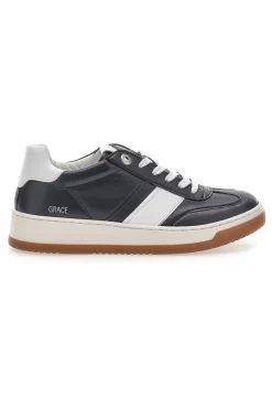 Sneaker nera in vera pelle con dettagli bianchi Grace-PITTARELLO CAPSULE Best