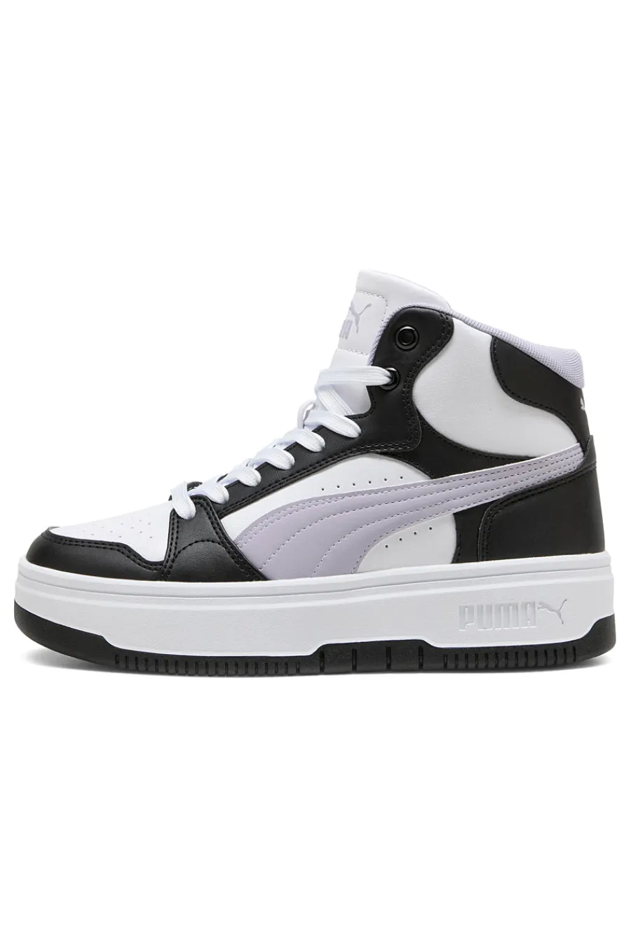 Sneakers alte bianche e nere suola flatform Rebound Femme Mid-PUMA