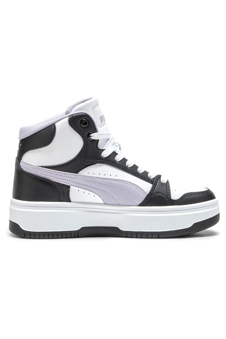 Sneakers alte bianche e nere suola flatform Rebound Femme Mid-PUMA