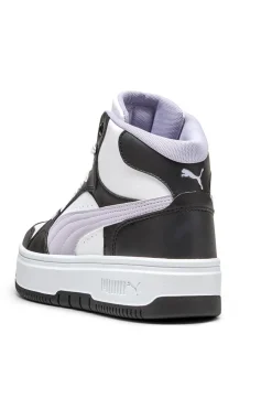 Sneakers alte bianche e nere suola flatform Rebound Femme Mid-PUMA