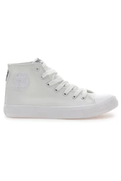 Sneakers Alte in Tela Bianche 238-EVERLAST