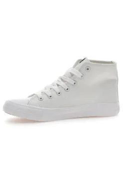 Sneakers Alte in Tela Bianche 238-EVERLAST