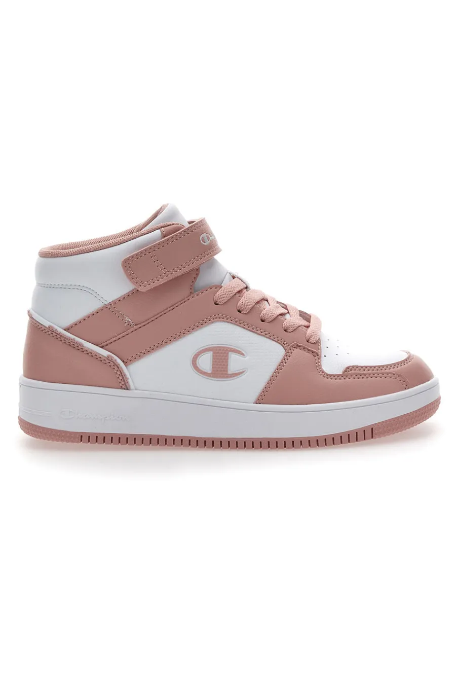 Sneakers Alte Rosa e Bianche Rebound 2.0 Mid-CHAMPION Discount