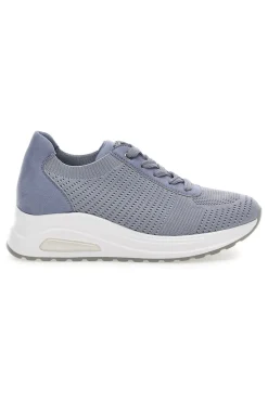 Sneakers azzurre in tessuto traspirante con zeppa 485IN-INBLU Sale