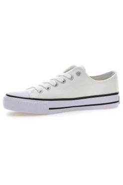 Sneakers basse bianche in tela suola platform 4814-ORIGINAL MARINES New