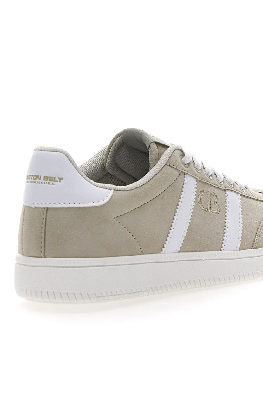 Sneakers Beige con Bande Laterali Bianche AMELIE SD-COTTON BELT Outlet