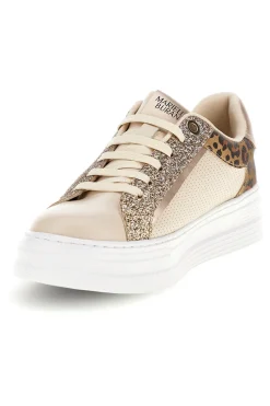 Sneakers beige con dettagli animalier e glitterati 52120C1451-MARIELLA BURANI Best