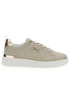 Sneakers beige con dettagli oro Polo Club Queens Cup Ltx-BEVERLY HILLS Discount
