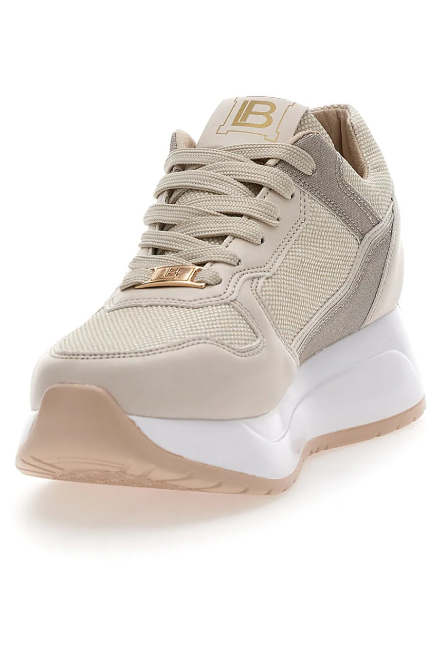 Sneakers Beige Con Platform 8412-LAURA BIAGIOTTI Online