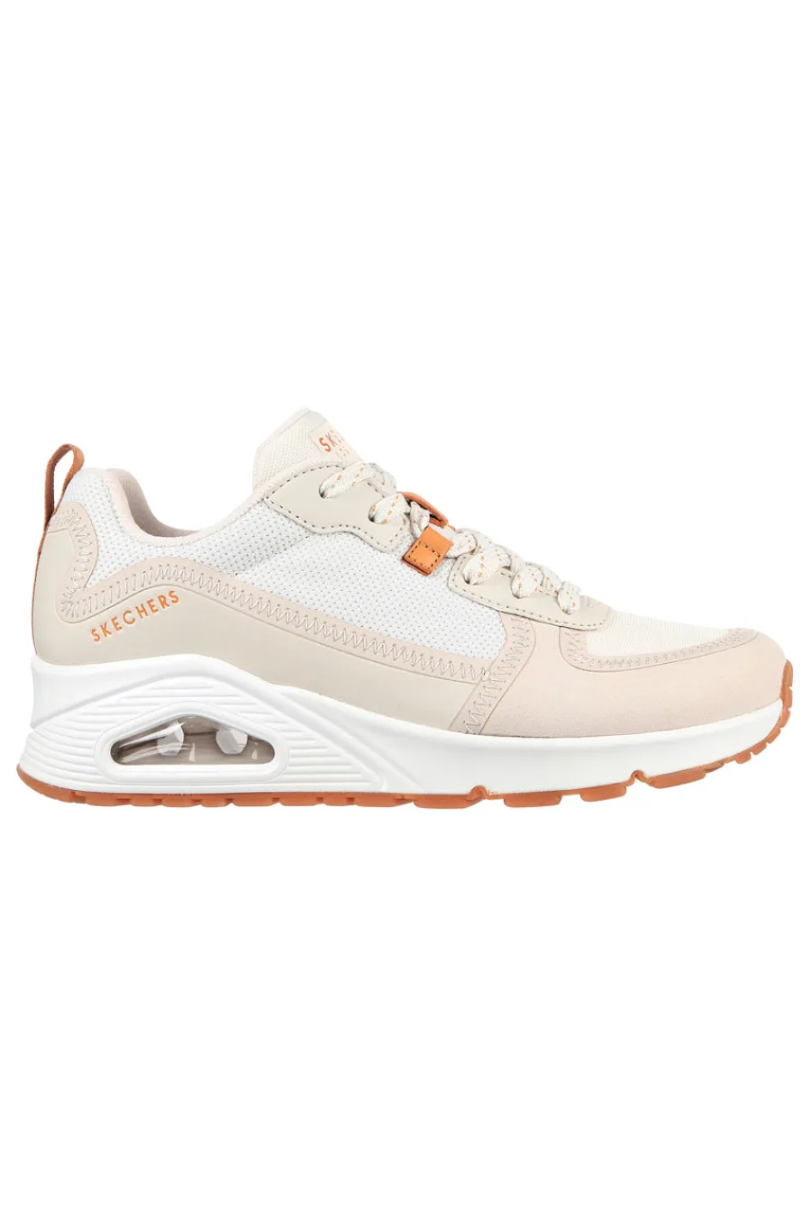 Sneakers beige con suola ad aria e Memory Foam Uno Layover-SKECHERS Clearance