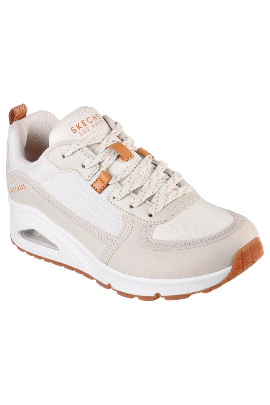 Sneakers beige con suola ad aria e Memory Foam Uno Layover-SKECHERS Clearance