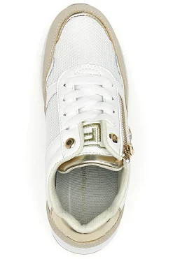 Sneakers Beige con Zeppa e Chiusura con Lacci e Cerniera 8920-LAURA BIAGIOTTI Sale