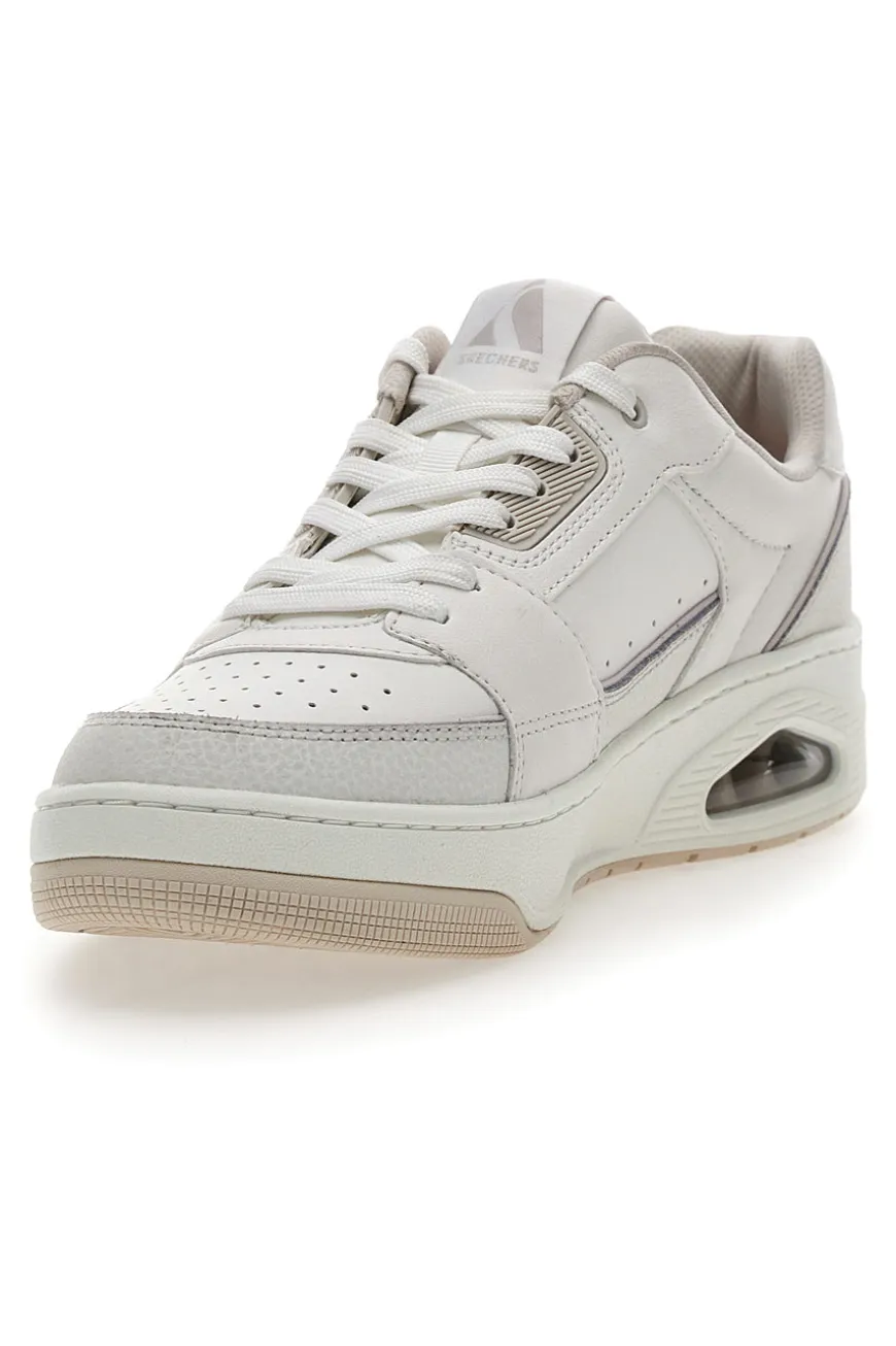 Sneakers Beige e Bianche Skechers Street Uno - Courted Style