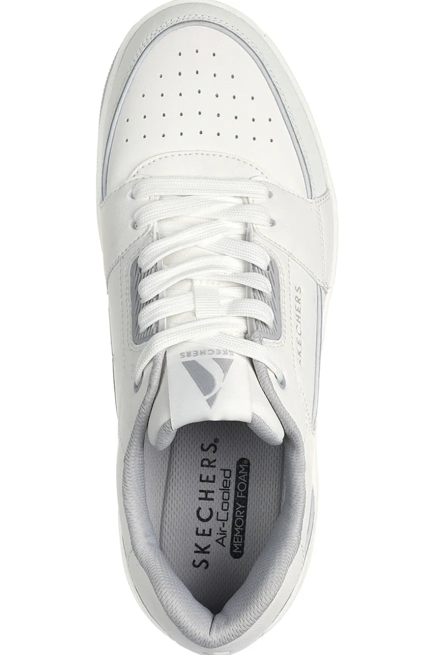 Sneakers bianche con Air-Cooled Memory Foam SKECHERS UNO COURT LOW-POST