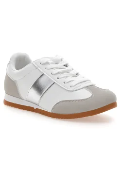 Sneakers Bianche con Banda Laterale Argento 24250-TALEMI Best