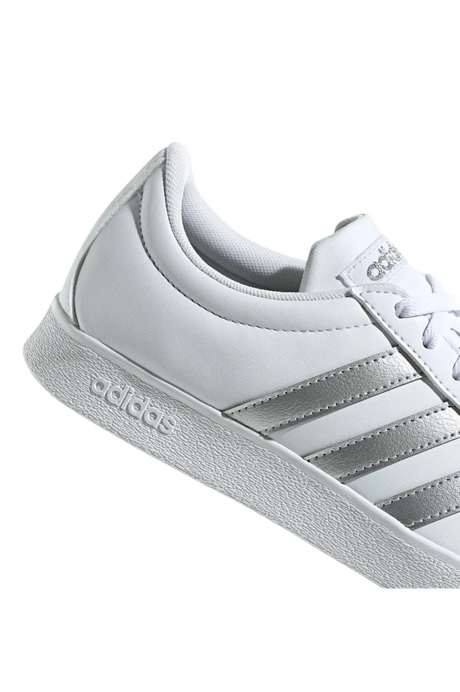 Sneakers Bianche con Bande Argento VL Court Base-ADIDAS Online