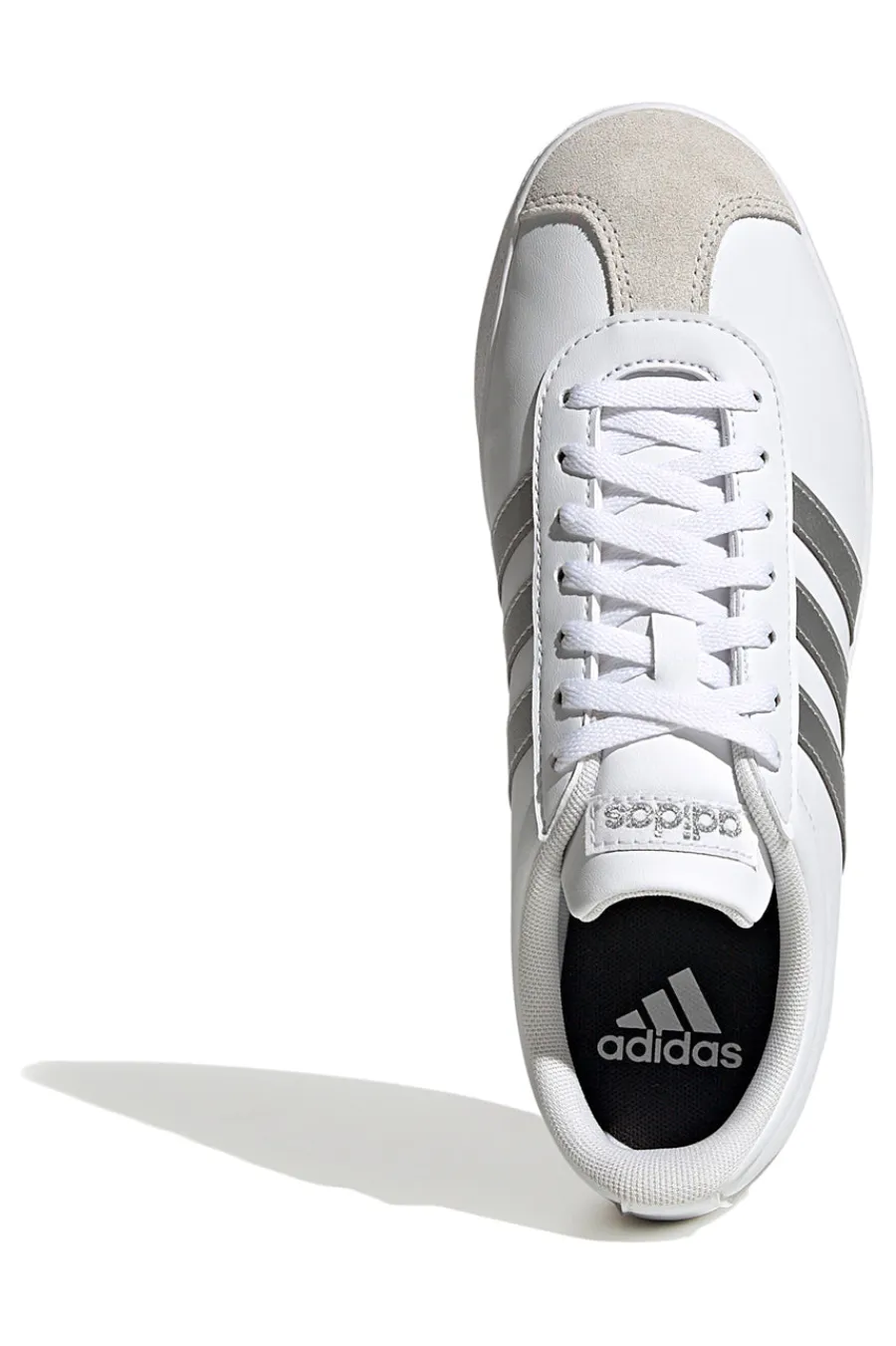 Sneakers Bianche con Bande Argento VL Court Base-ADIDAS Online