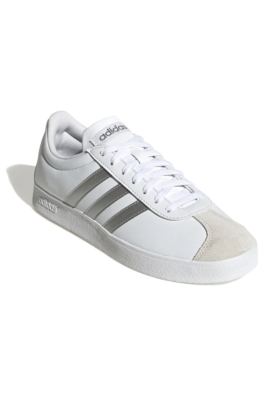Sneakers Bianche con Bande Argento VL Court Base-ADIDAS Online