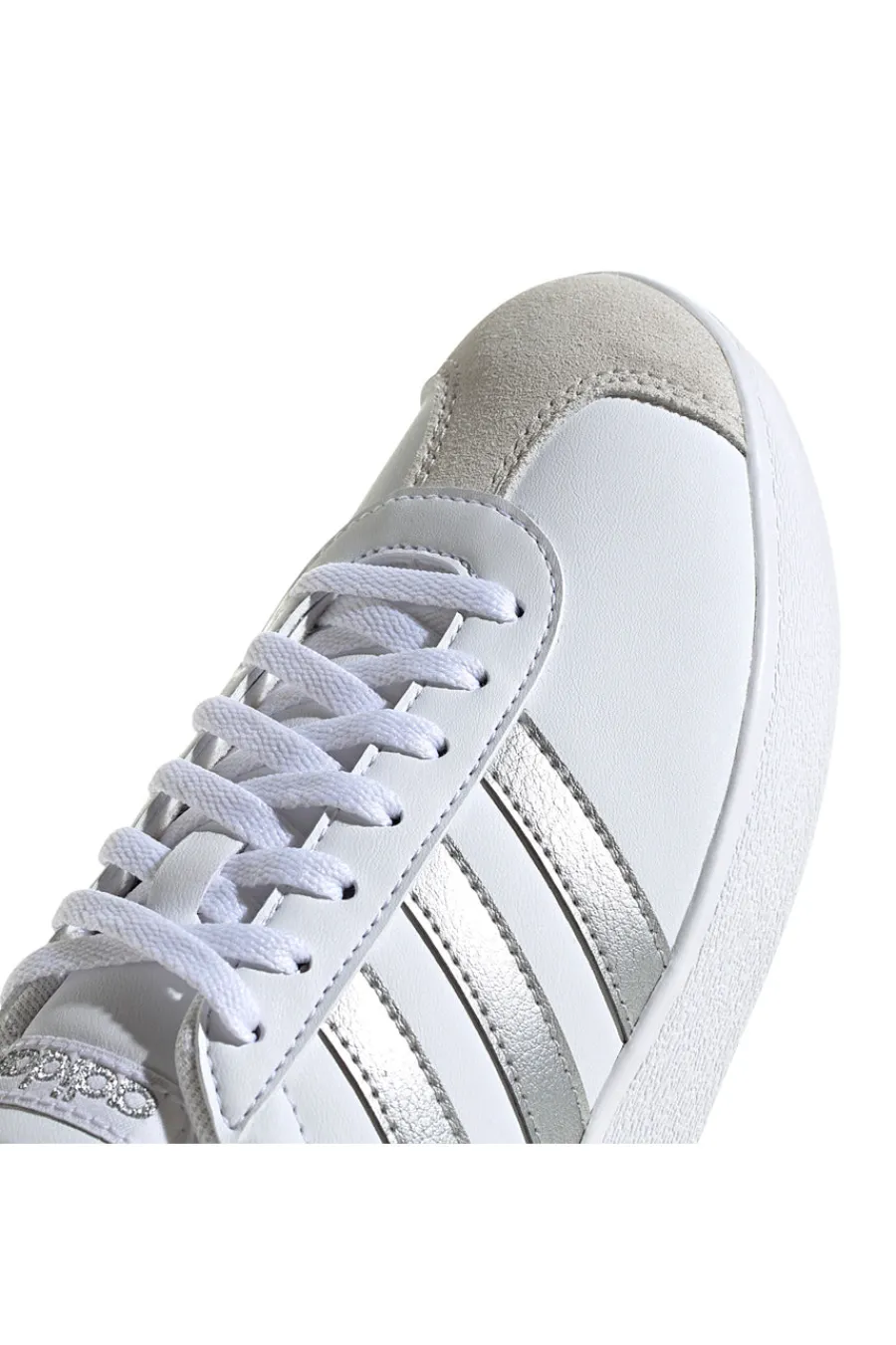 Sneakers Bianche con Bande Argento VL Court Base-ADIDAS Online
