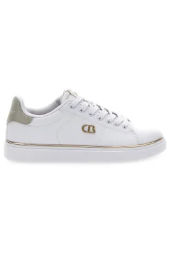Sneakers Bianche con Bordo Dorato GTZ 2.0-COTTON BELT
