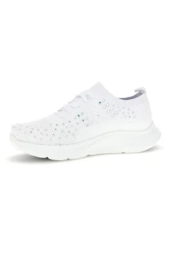 Sneakers Bianche con brillantini in tessuto traforato CA1206-CANGURO Outlet