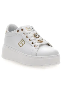 Sneakers bianche con charm gioiello e fondo alto 9622M-LAURA BIAGIOTTI Online