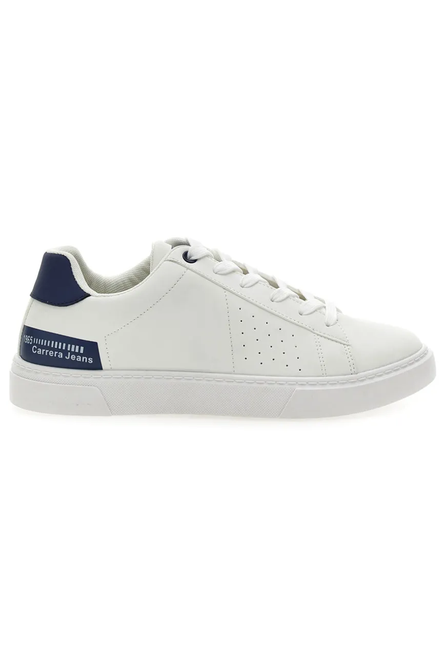 Sneakers Bianche con Dettagli Blu CARRERA CAM27104
