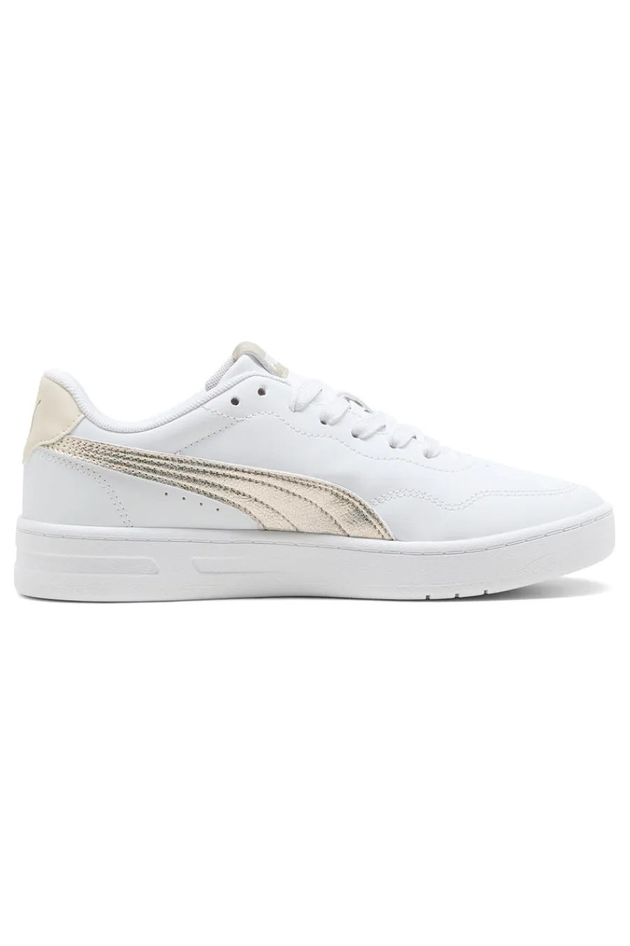 Sneakers bianche con dettagli oro Court Lally Metallic Whisper-PUMA Hot
