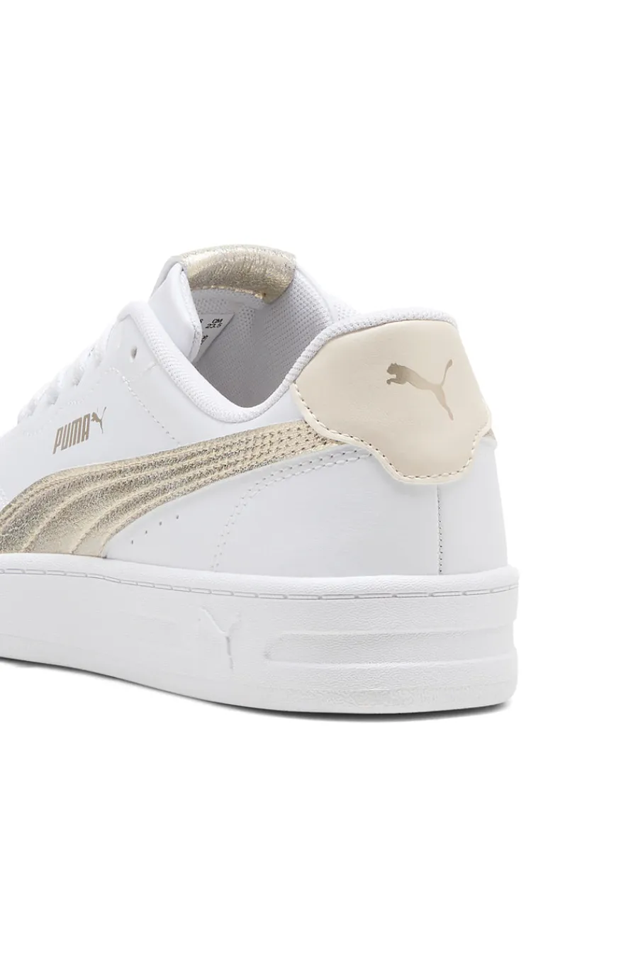 Sneakers bianche con dettagli oro Court Lally Metallic Whisper-PUMA Hot