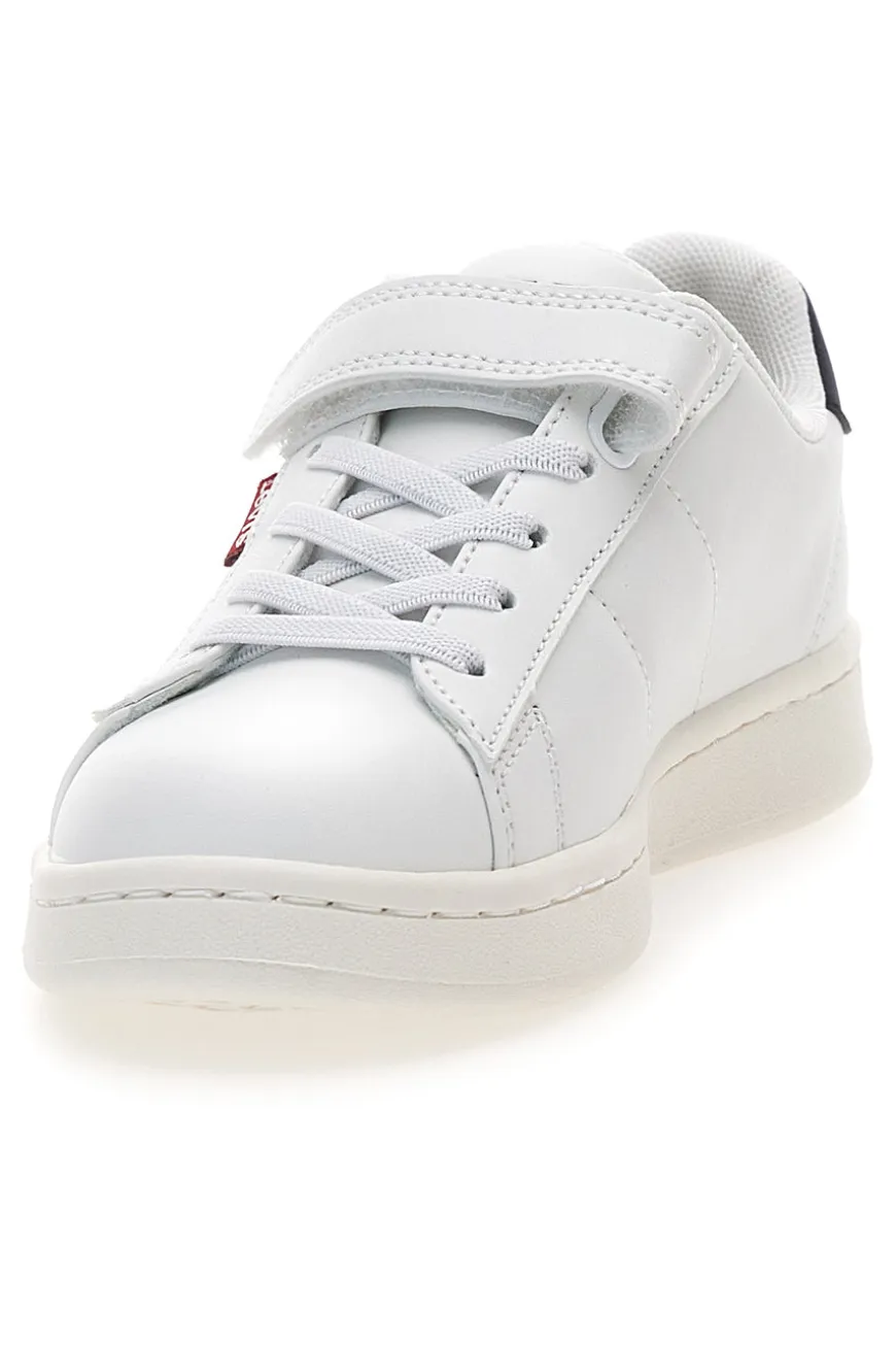 Sneakers bianche con dettaglio blu navy Levi's Bell JR