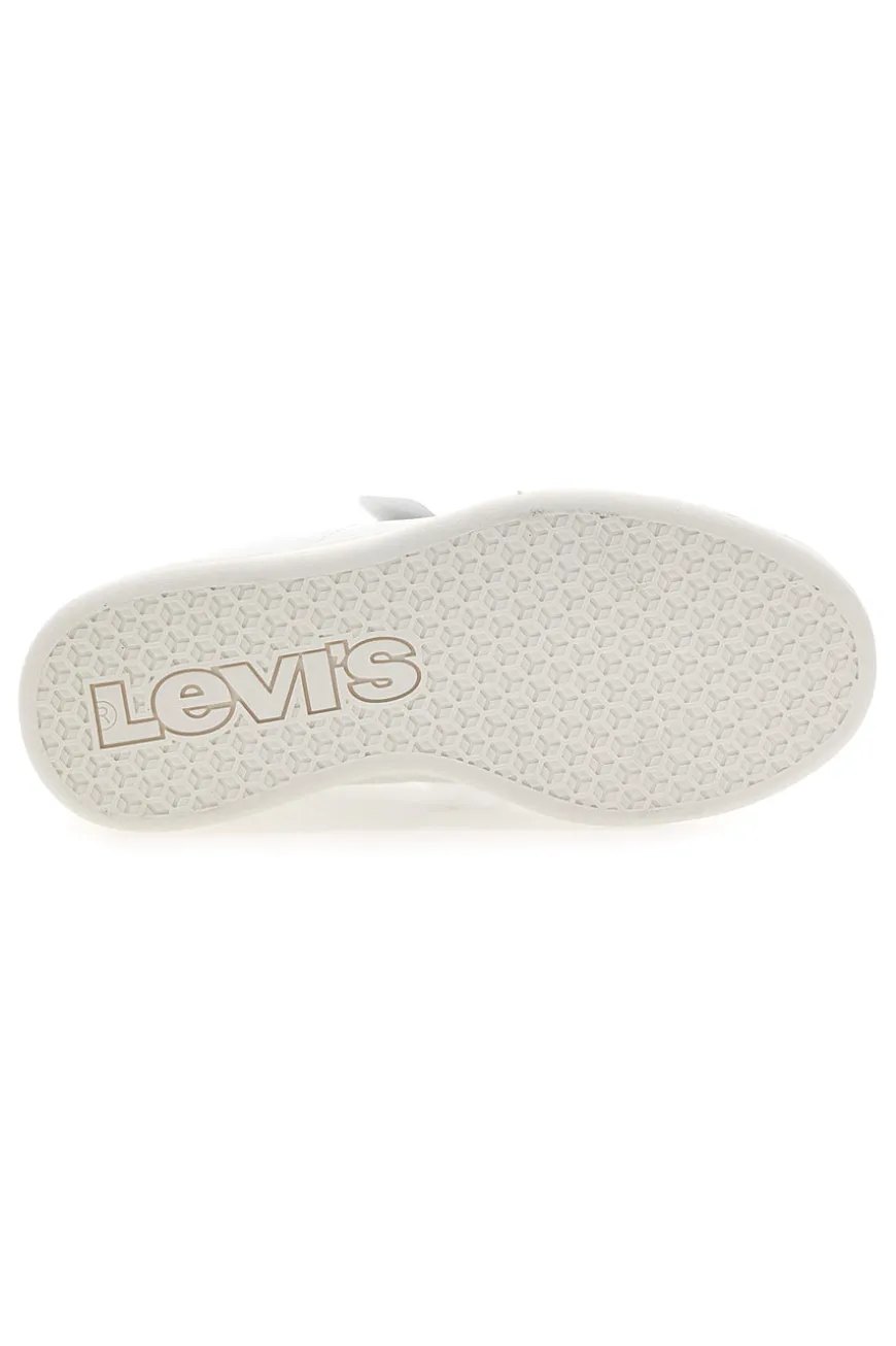 Sneakers bianche con dettaglio blu navy Levi's Bell JR