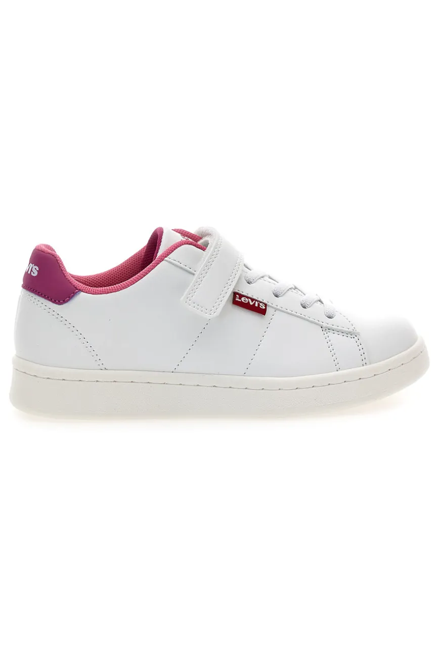 Sneakers bianche con dettagli fucsia Levi's Bell JR